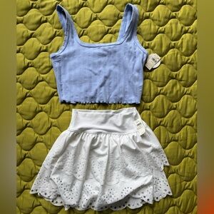 NWT Offline by Aerie Skort and Crop Tee Bundle